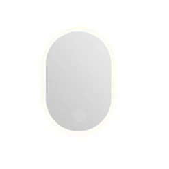 KINWELL 23.6 X 35.43-in Oval Frameless LED Light Bathroom Vanity Mirror