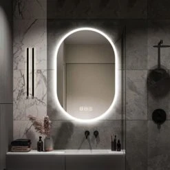 KINWELL 23.6 X 35.43-in Oval Frameless LED Light Bathroom Vanity Mirror -Allied Brass Sales Store 332004722 MainImage 001 l