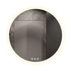 KINWELL 32 X 32-in Frameless Round LED Light Bathroom Vanity Mirror