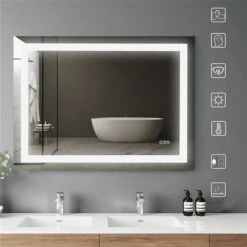 KINWELL 48 X 36-in Frameless Rectangular LED Light Bathroom Vanity Mirror 10 KINWELL 48 X 36-in Frameless Rectangular LED Light Bathroom Vanity Mirror -Allied Brass Sales Store 332004724 AlternateImage1 l