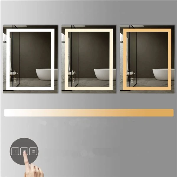 KINWELL 48 X 36-in Frameless Rectangular LED Light Bathroom Vanity Mirror 5 KINWELL 48 X 36-in Frameless Rectangular LED Light Bathroom Vanity Mirror - Image 3
