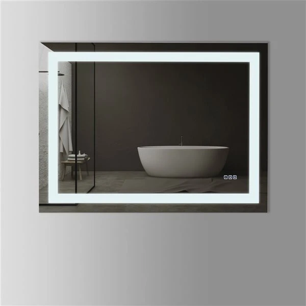 KINWELL 48 X 36-in Frameless Rectangular LED Light Bathroom Vanity Mirror 7 KINWELL 48 X 36-in Frameless Rectangular LED Light Bathroom Vanity Mirror - Image 5