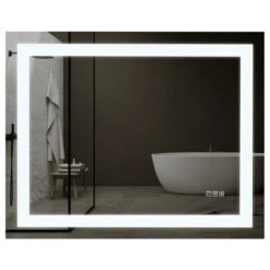KINWELL 40 X 32-in Frameless Rectangular LED Light Bathroom Vanity Mirror 11 KINWELL 40 X 32-in Frameless Rectangular LED Light Bathroom Vanity Mirror -Allied Brass Sales Store 332004725 MainImage 001 l