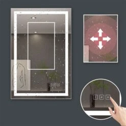 KINWELL 36 X 24-in Rectangular Frameless LED Light Wall Mount Bathroom Mirror 9 KINWELL 36 X 24-in Rectangular Frameless LED Light Wall Mount Bathroom Mirror -Allied Brass Sales Store 332004727 AlternateImage3 l