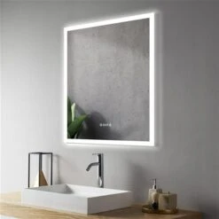 Sera Lauren 30 X 36-in LED White Rectangular Bathroom Mirror -Allied Brass Sales Store 332014534 AlternateImage2 l
