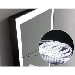 Sera Mary 30 X 35-in LED Fog Free Black Rectangular Bathroom Mirror -Allied Brass Sales Store 332014538 AlternateImage4 l