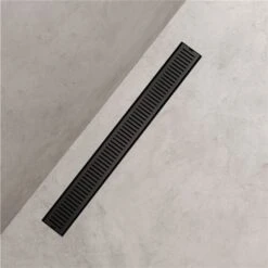 VIGO Elan Rectangle Stainless Steel Linear Shower Drain In Matte Black 24 In. L -Allied Brass Sales Store 332015112 AlternateImage4 l