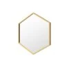 A&E Bath & Shower Modern 28-in Gold Hexagonal Bathroom Mirror