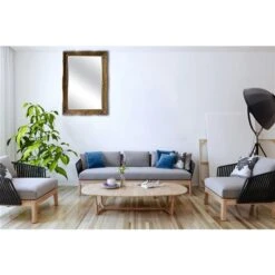 A&E Bath & Shower Modern 31.5-in Country Gold Rectangular Bathroom Mirror -Allied Brass Sales Store 332017161 AlternateImage2 l