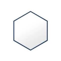 A&E Bath & Shower Modern 28-in Blue Hexagonal Bathroom Mirror -Allied Brass Sales Store 332017165 MainImage 001 l