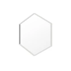 A&E Bath & Shower Modern 28-in White Hexagonal Bathroom Mirror -Allied Brass Sales Store 332017178 AlternateImage3 l