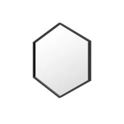 A&E Bath & Shower Modern 28-in Black Matte Hexagonal Bathroom Mirror -Allied Brass Sales Store 332017197 AlternateImage3 l