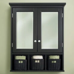 Allen + Roth Rectangle Surface MDF Medicine Cabinet Espresso 24.75-in X 30.25-in -Allied Brass Sales Store 55995010d L