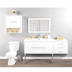 Wall Cabinet - Carlington - 2 Doors/2 Shelves - Gloss White -Allied Brass Sales Store 73695131e L