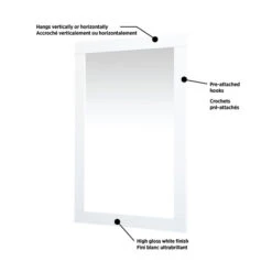 Bathroom Mirror - Carlington - 24" X 35 7/8" - Gloss White 11 Bathroom Mirror - Carlington - 24" X 35 7/8" - Gloss White -Allied Brass Sales Store 73695134c L
