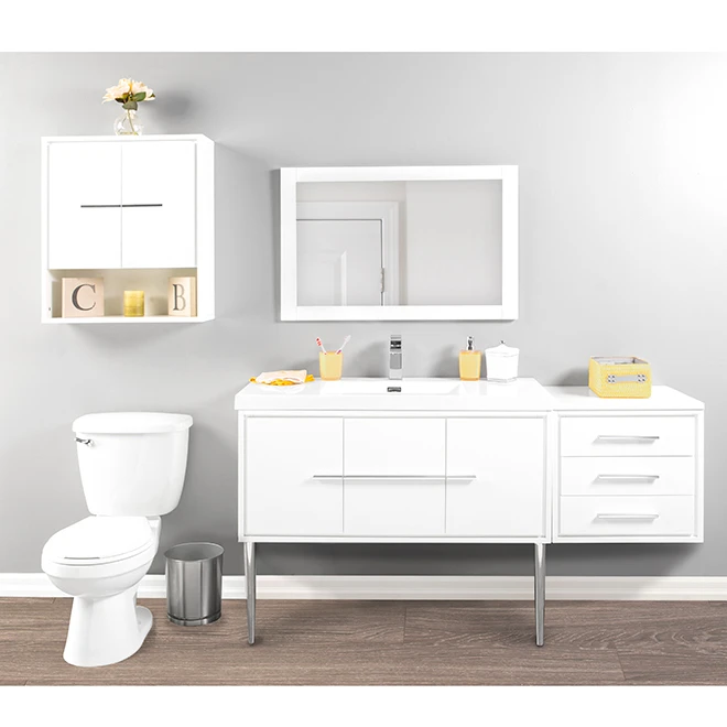 Bathroom Mirror - Carlington - 24" X 35 7/8" - Gloss White 4 Bathroom Mirror - Carlington - 24" X 35 7/8" - Gloss White - Image 2