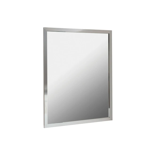 Foremost 24-in Rectangular Mirror With Metal Frame - Aluminum - Silver 4 Foremost 24-in Rectangular Mirror With Metal Frame - Aluminum - Silver - Image 2