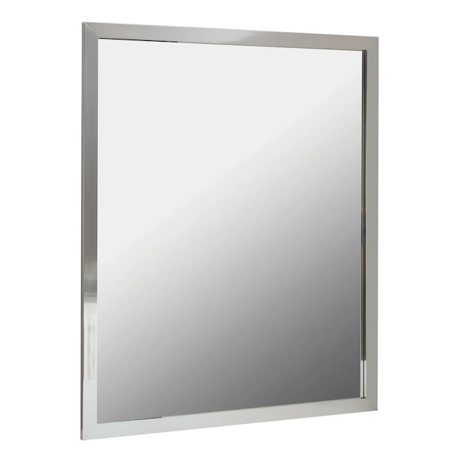 Foremost 30-in Rectangular Mirror With Silver Frame - Aluminum 5 Foremost 30-in Rectangular Mirror With Silver Frame - Aluminum - Image 3